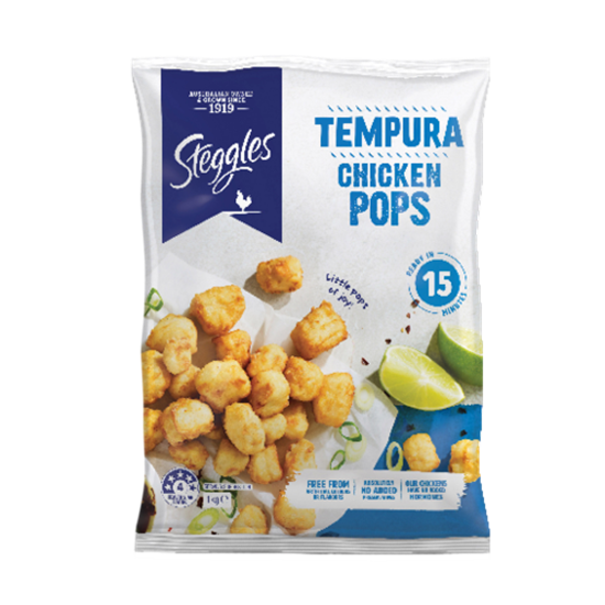 Picture of Breast Pops, Tempura 1Kg (6) - Steggles